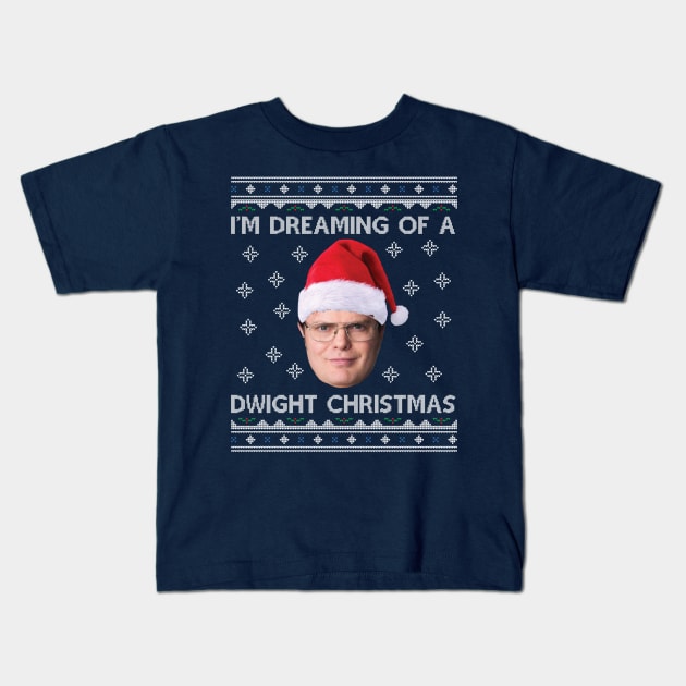 Im Dreaming Of  A Dwight Christmas The Office Kids T-Shirt by Nova5